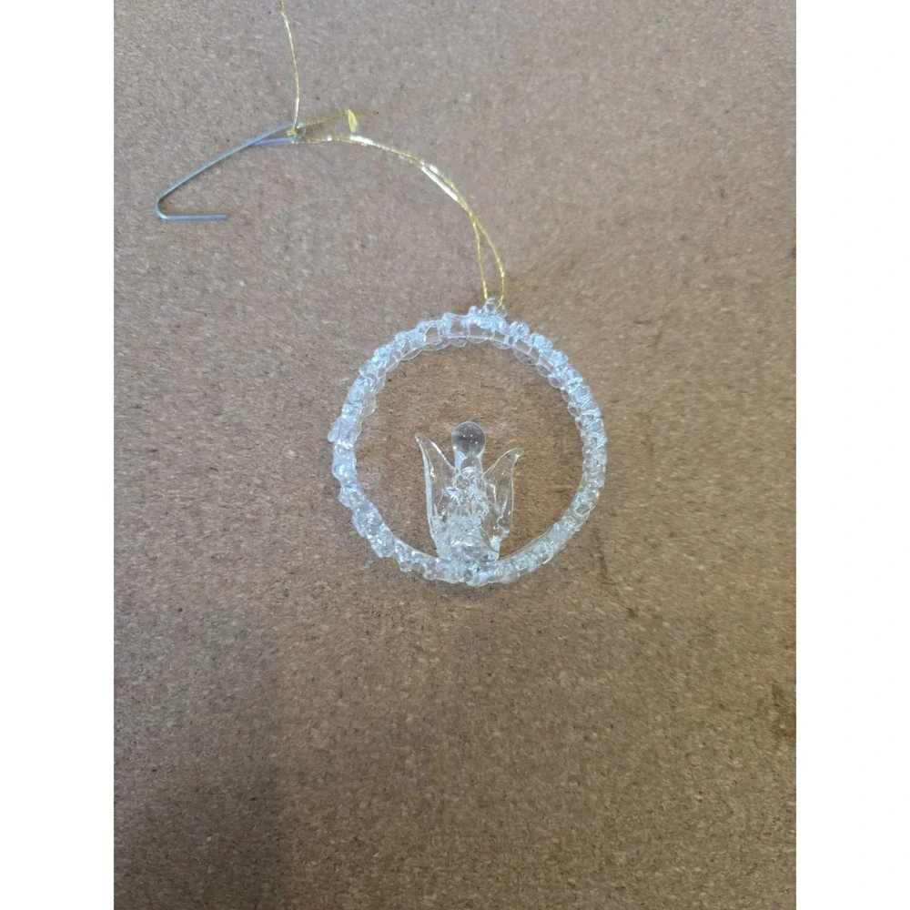 Vintage Clear Handmade Glass Wreath‎